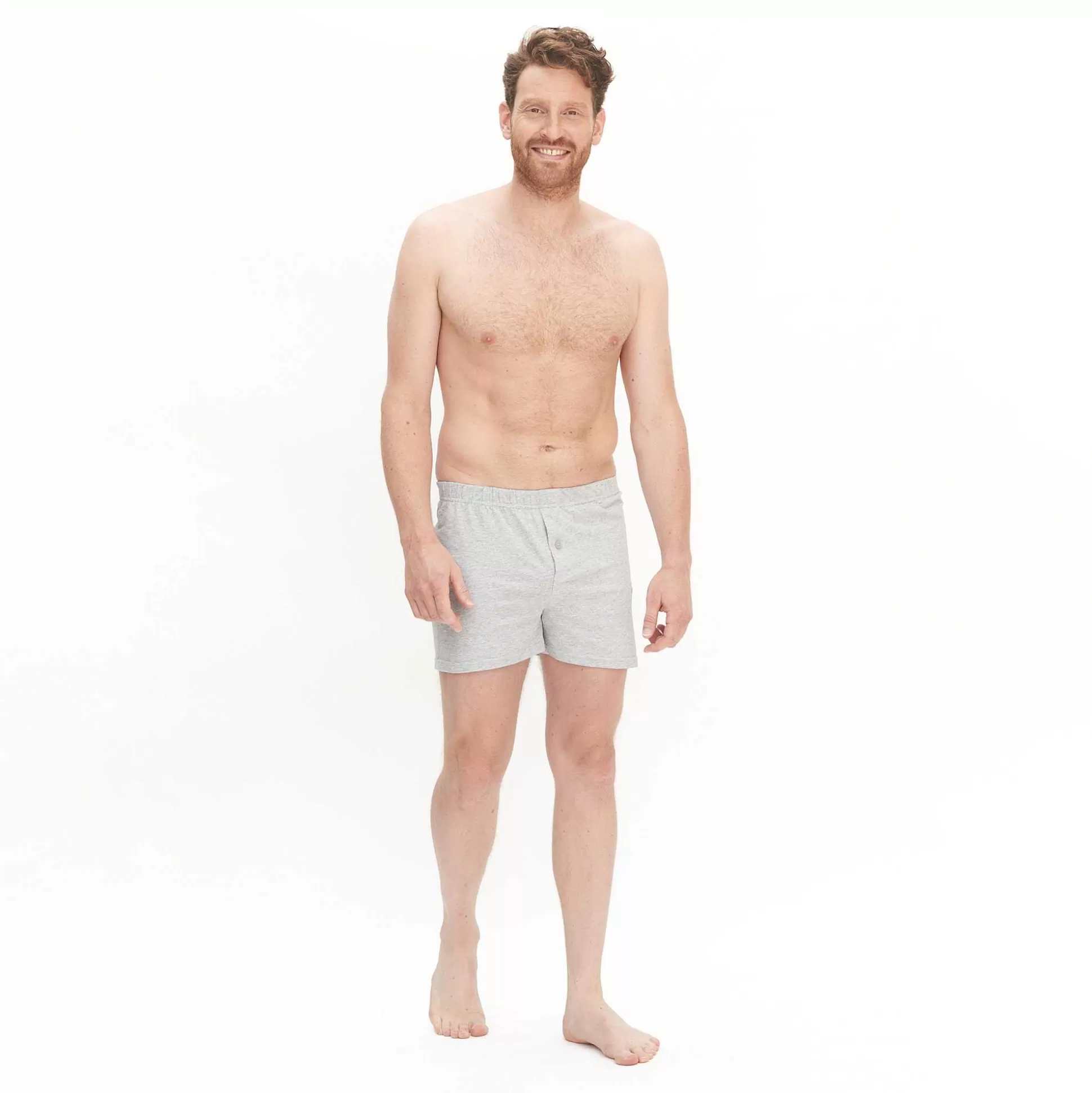 LIVING CRAFTS Ben – Boxershorts Graue Melange Cheap