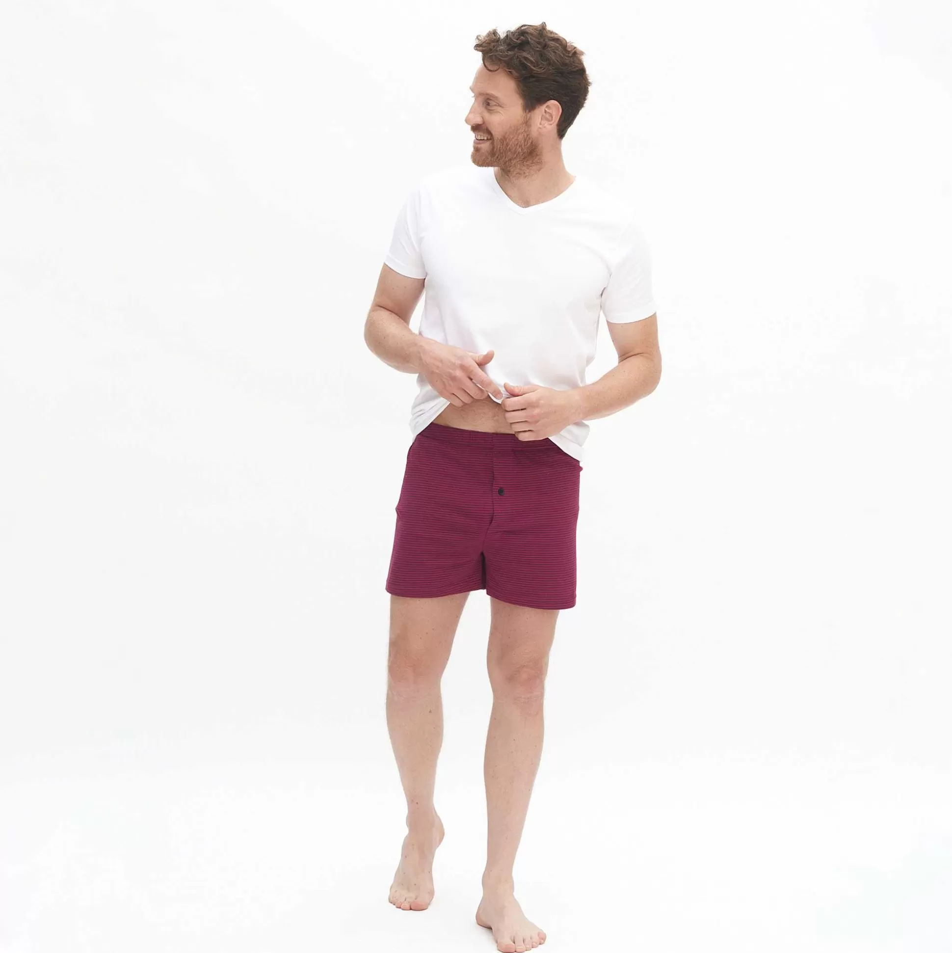 LIVING CRAFTS Ben – Boxershorts, 2Er-Pack Dunkles Marineblau/Rubin Clearance