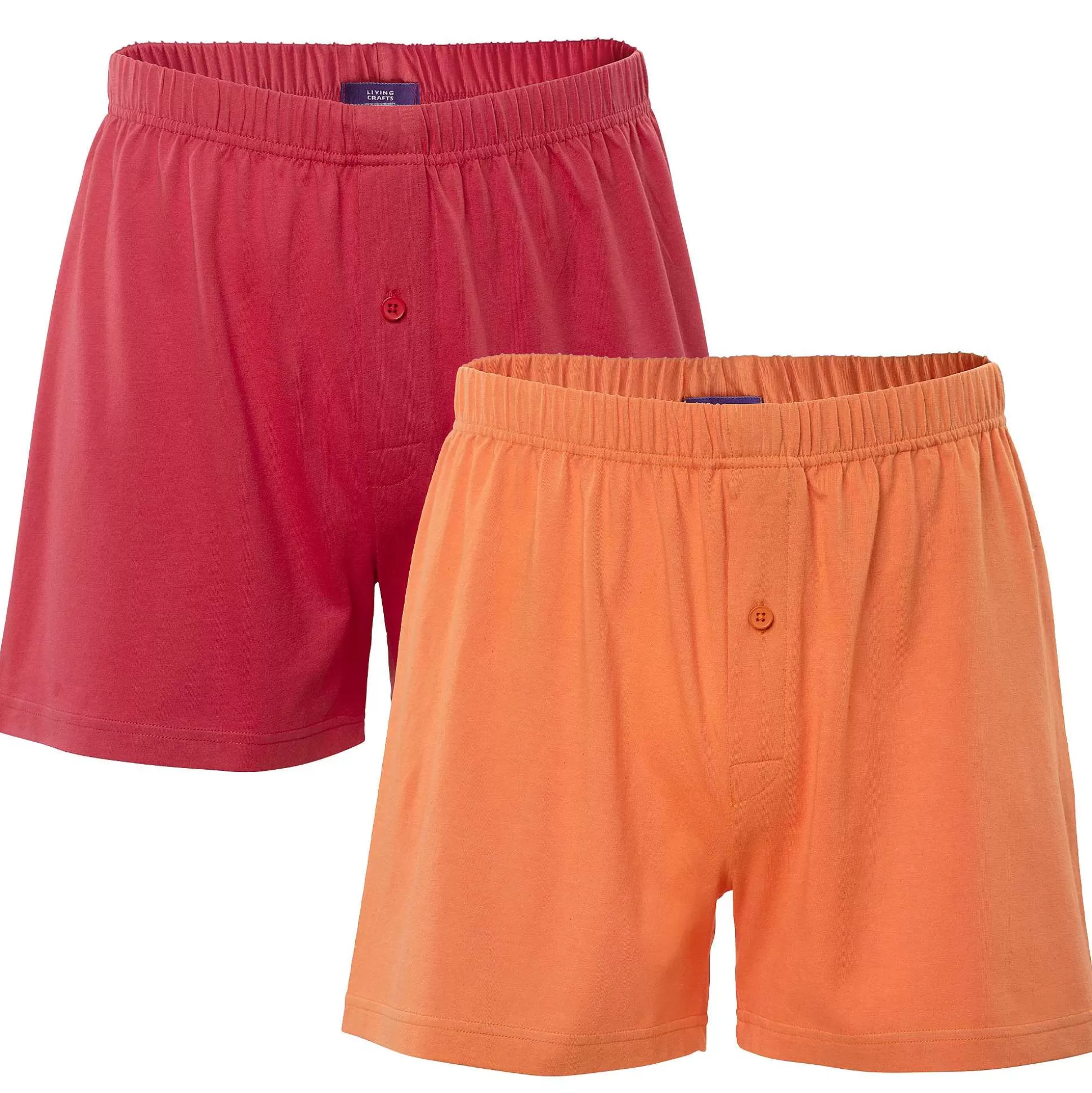 LIVING CRAFTS Ben – Boxershorts, 2Er-Pack Mandarine New