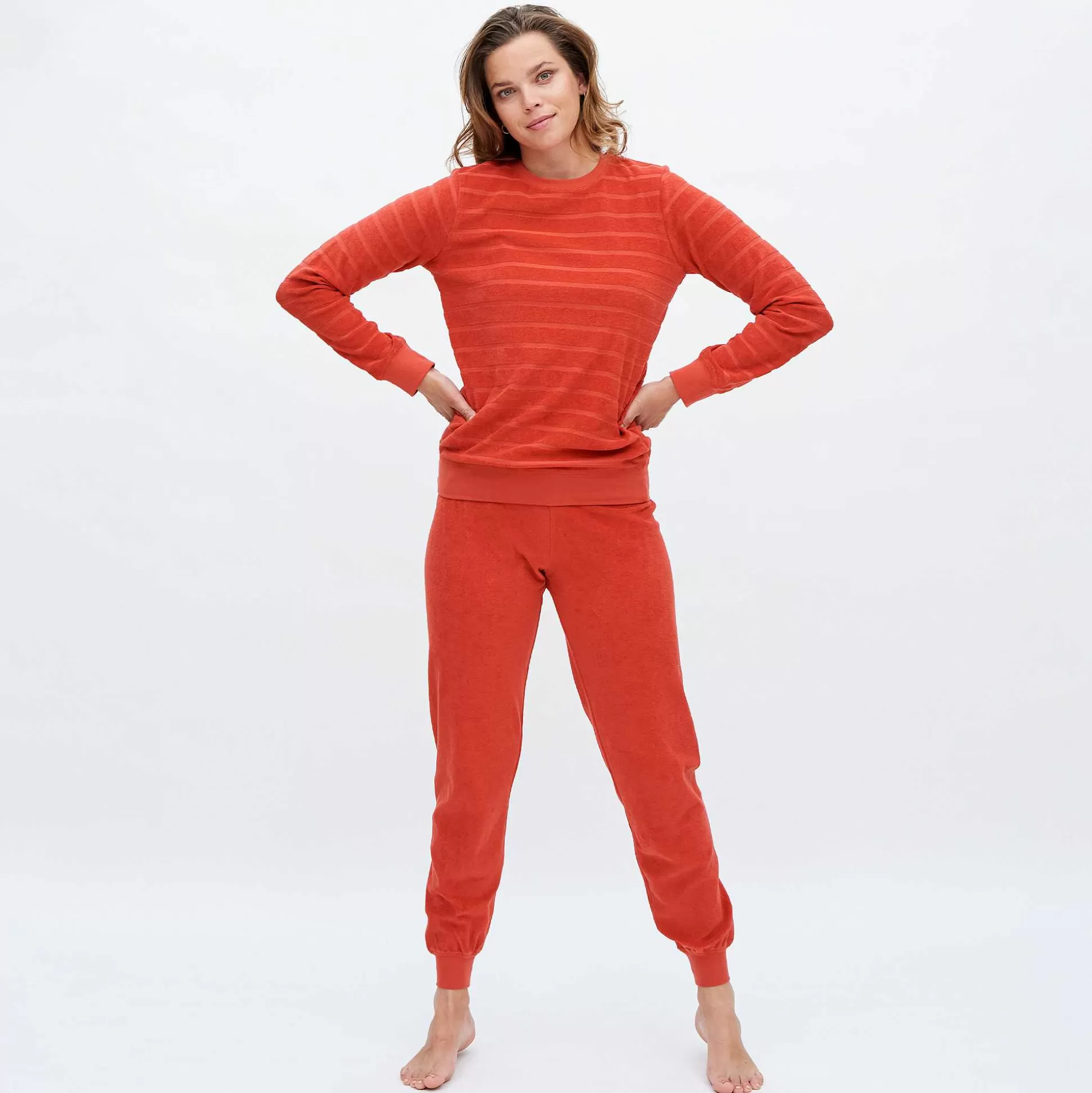 LIVING CRAFTS Bonnie – Frottee-Pyjama Verbrannter Ziegelstein Discount