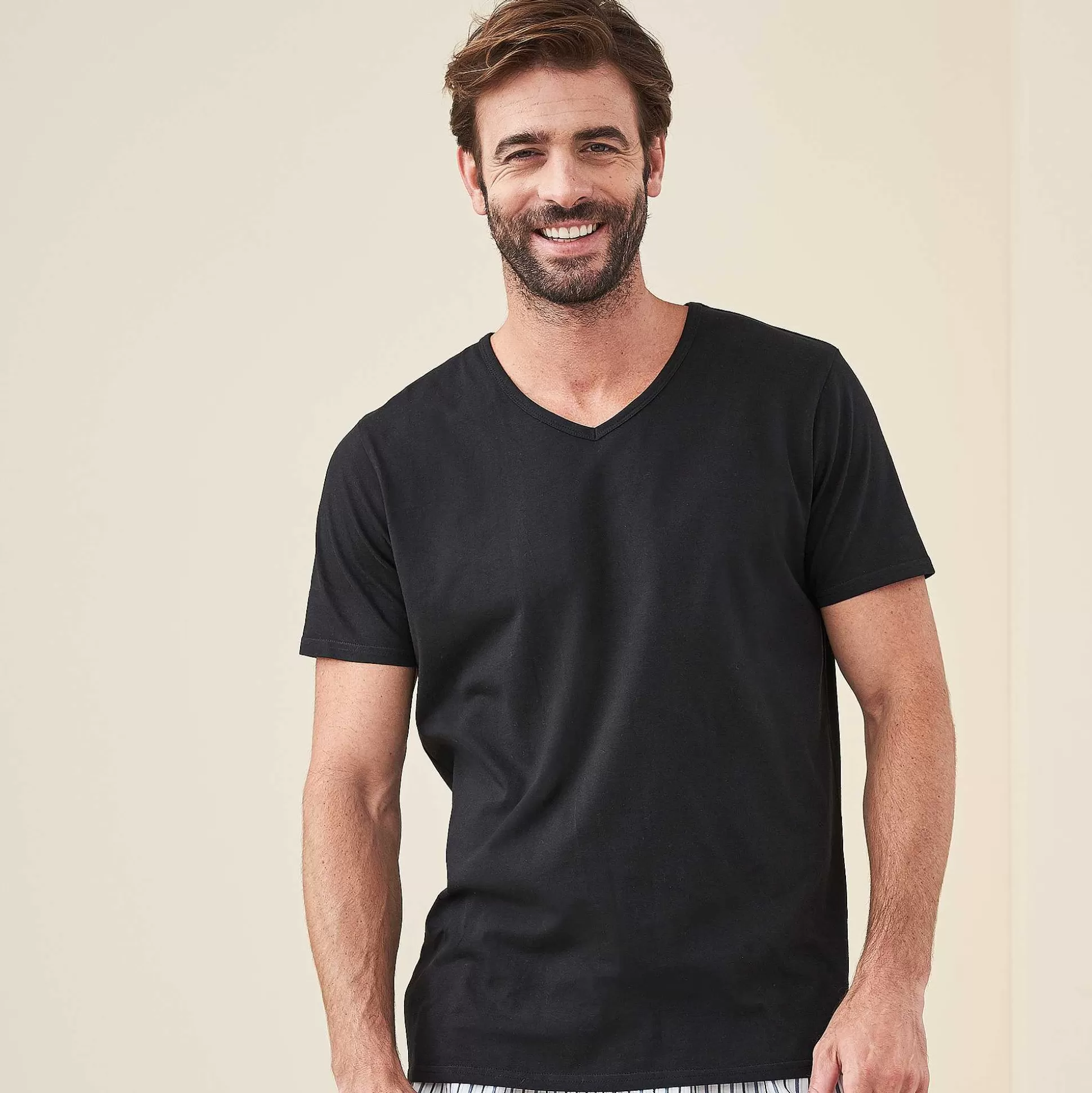 LIVING CRAFTS Dean – T-Shirt, 2Er-Pack Schwarz Flash Sale