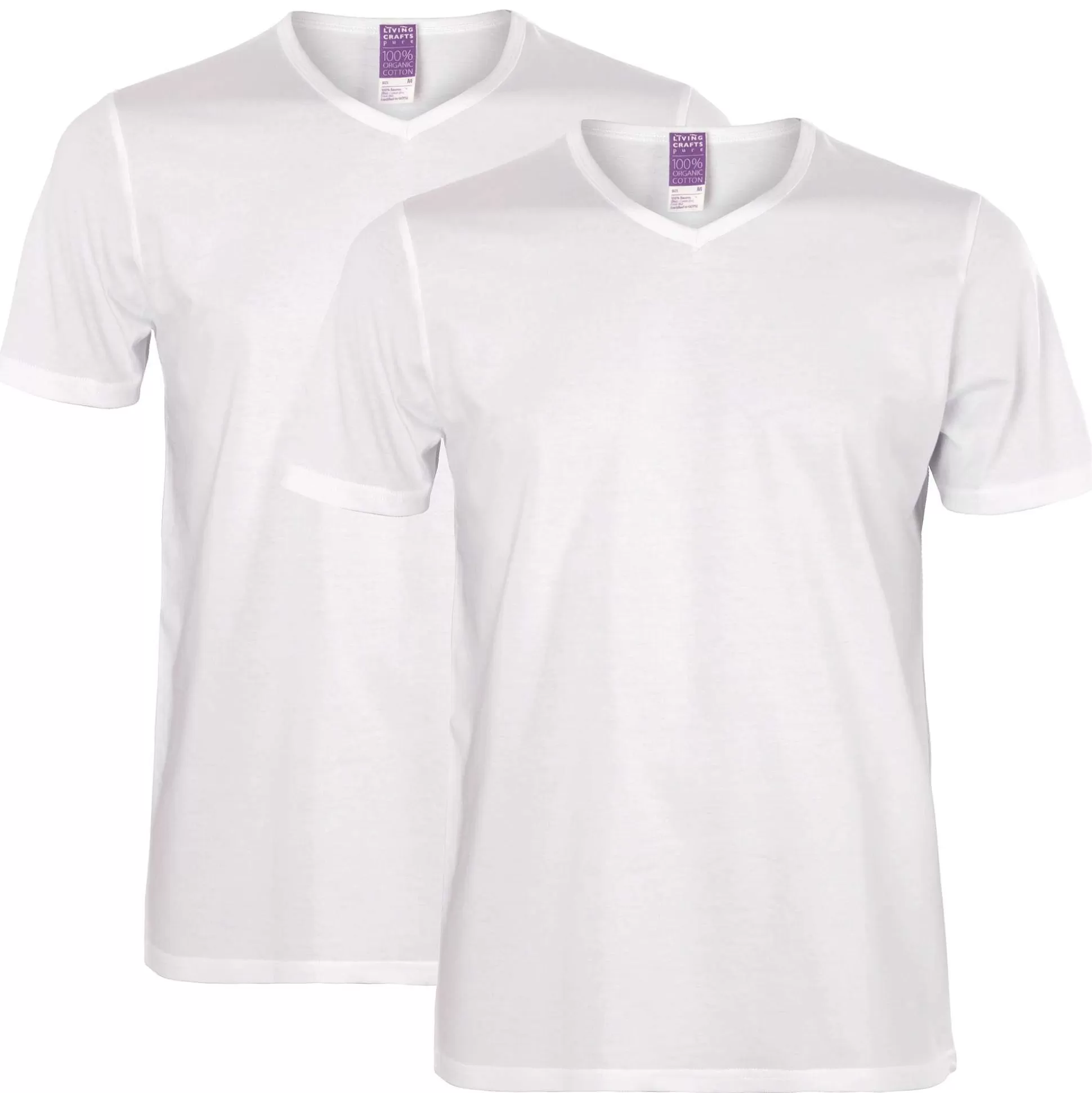 LIVING CRAFTS Dean – T-Shirt, 2Er-Pack Weis Shop