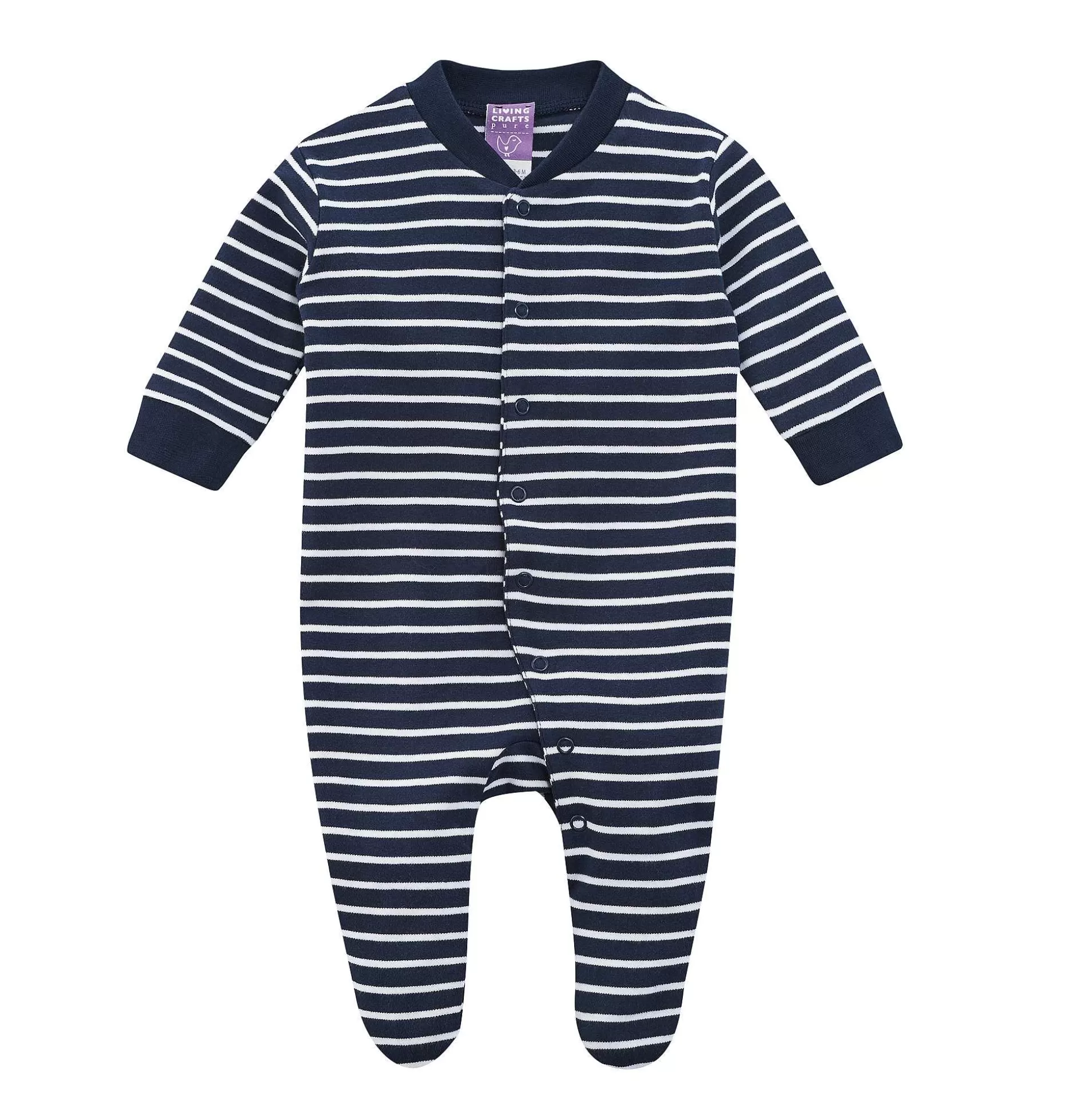 LIVING CRAFTS Delphin - Pyjama Weis/Marineblau Gestreift Best Sale