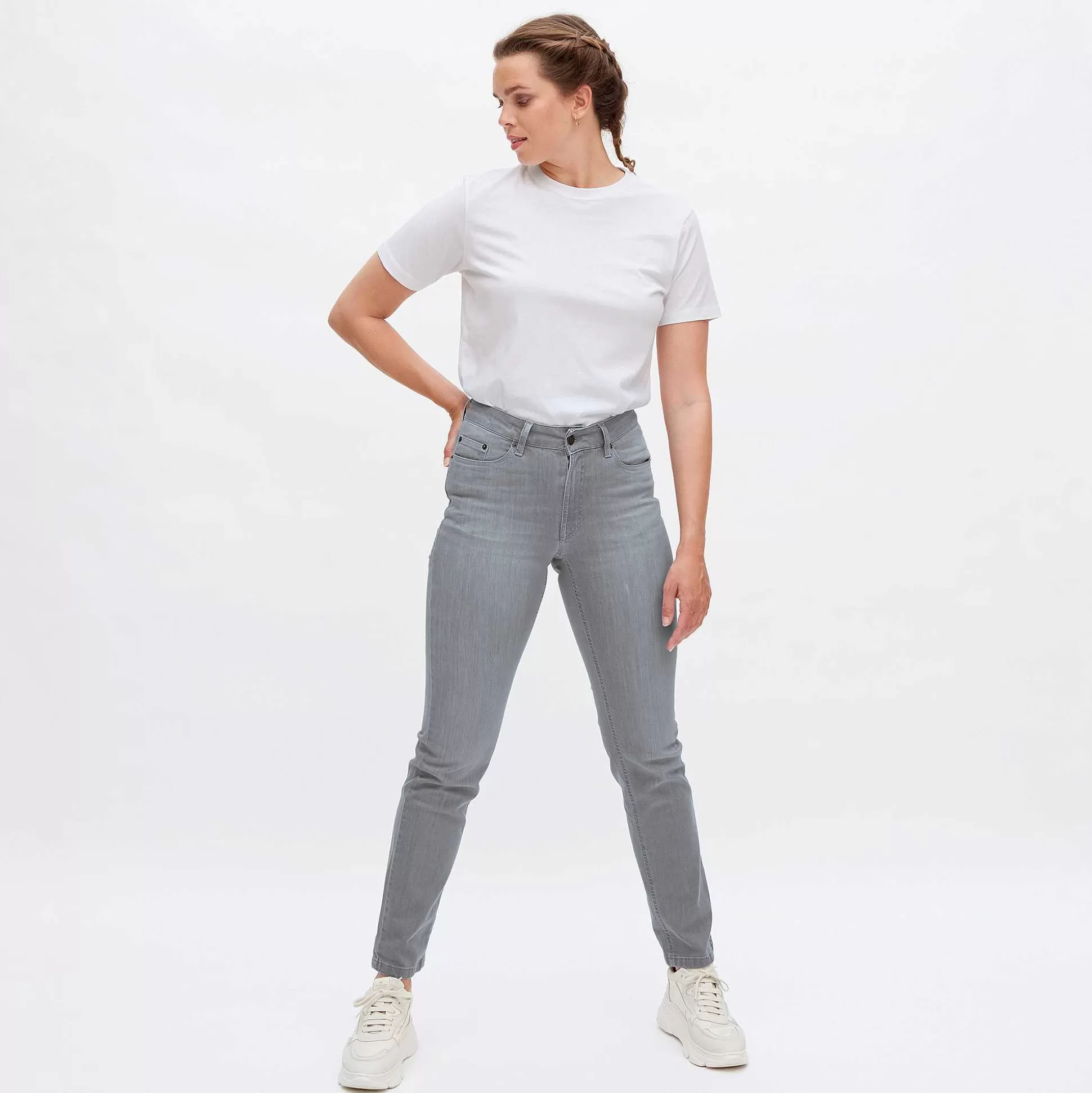 LIVING CRAFTS Donna – Jeans Grauer Denim Flash Sale