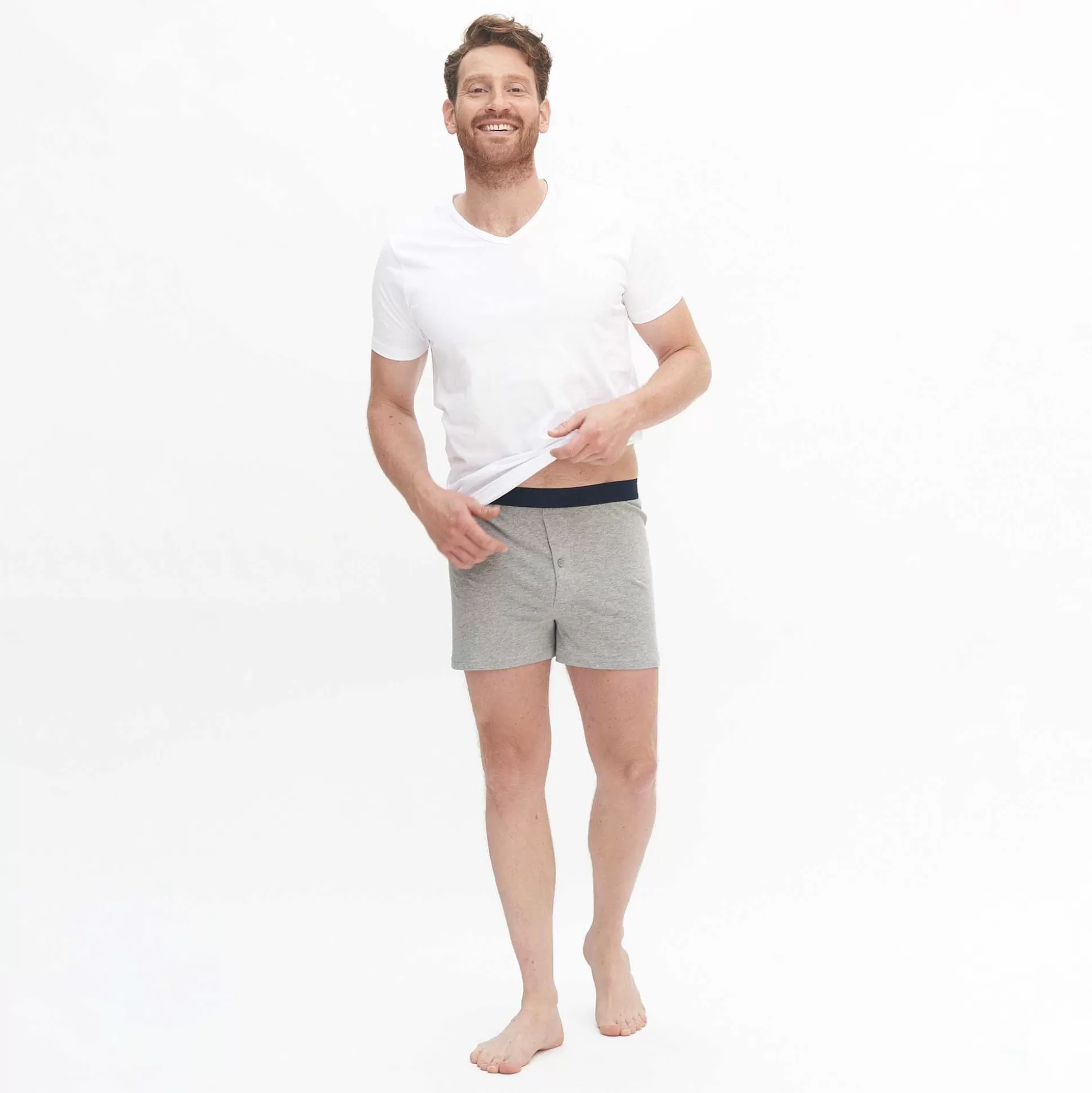 LIVING CRAFTS Ethan – Boxershorts, 2Er-Pack Steingrau Sale