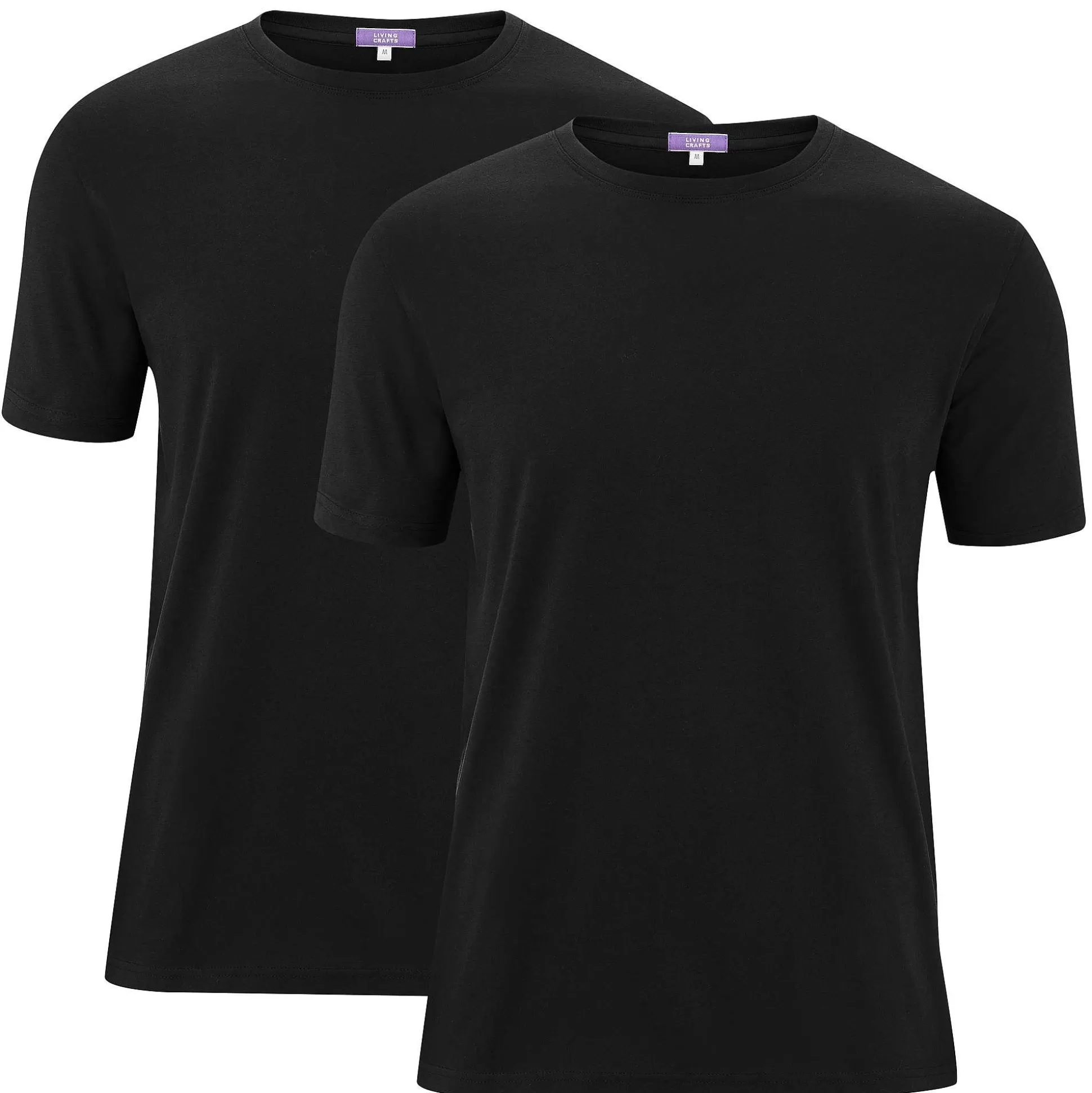 LIVING CRAFTS Fabian - T-Shirt, 2Er-Pack Schwarz Best