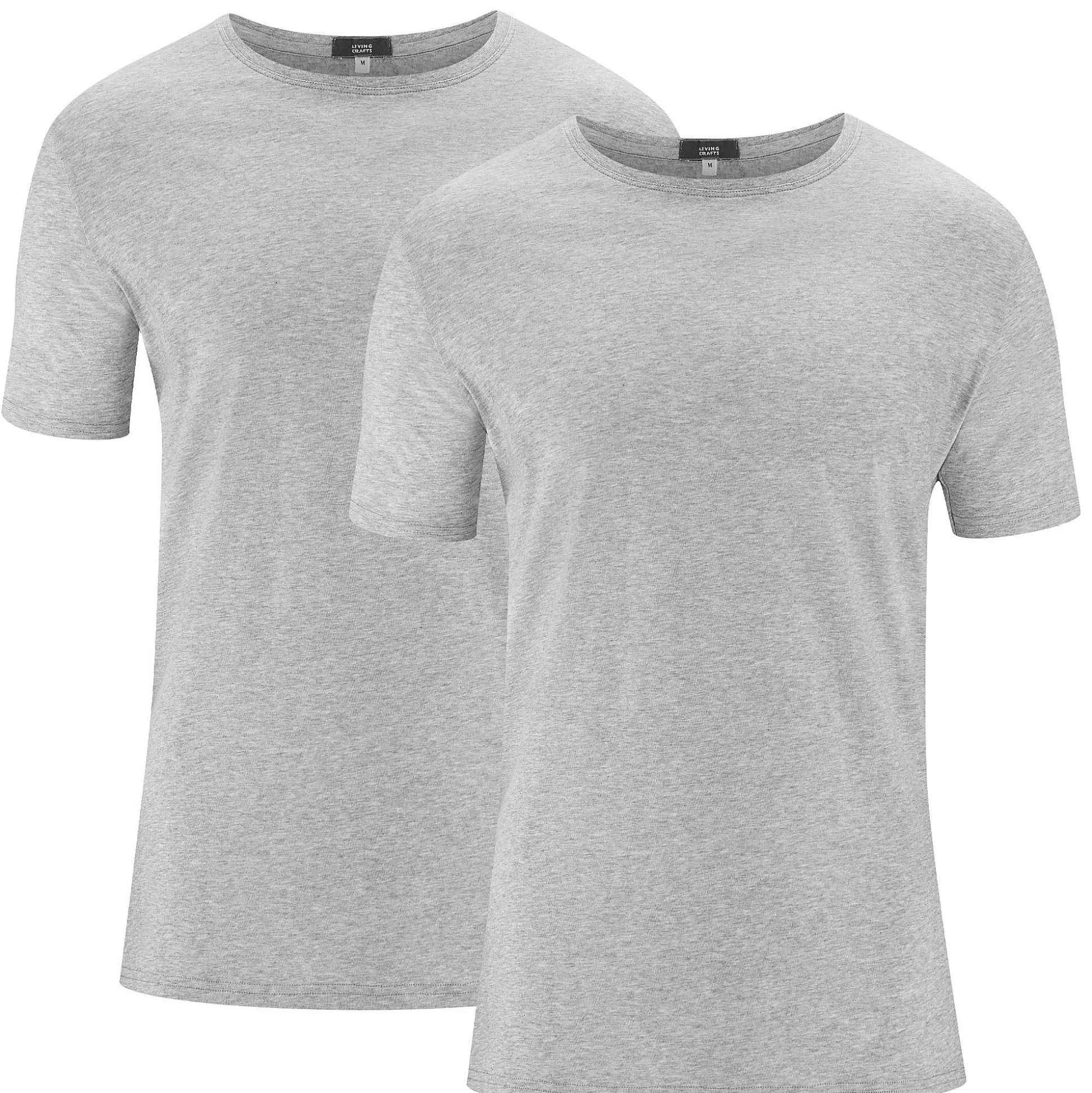 LIVING CRAFTS Fabian - T-Shirt, 2Er-Pack Steingrau Cheap