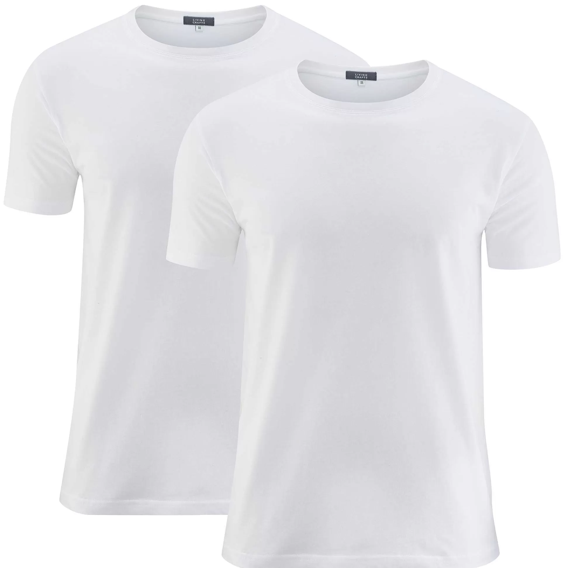 LIVING CRAFTS Fabian - T-Shirt, 2Er-Pack Weis Shop