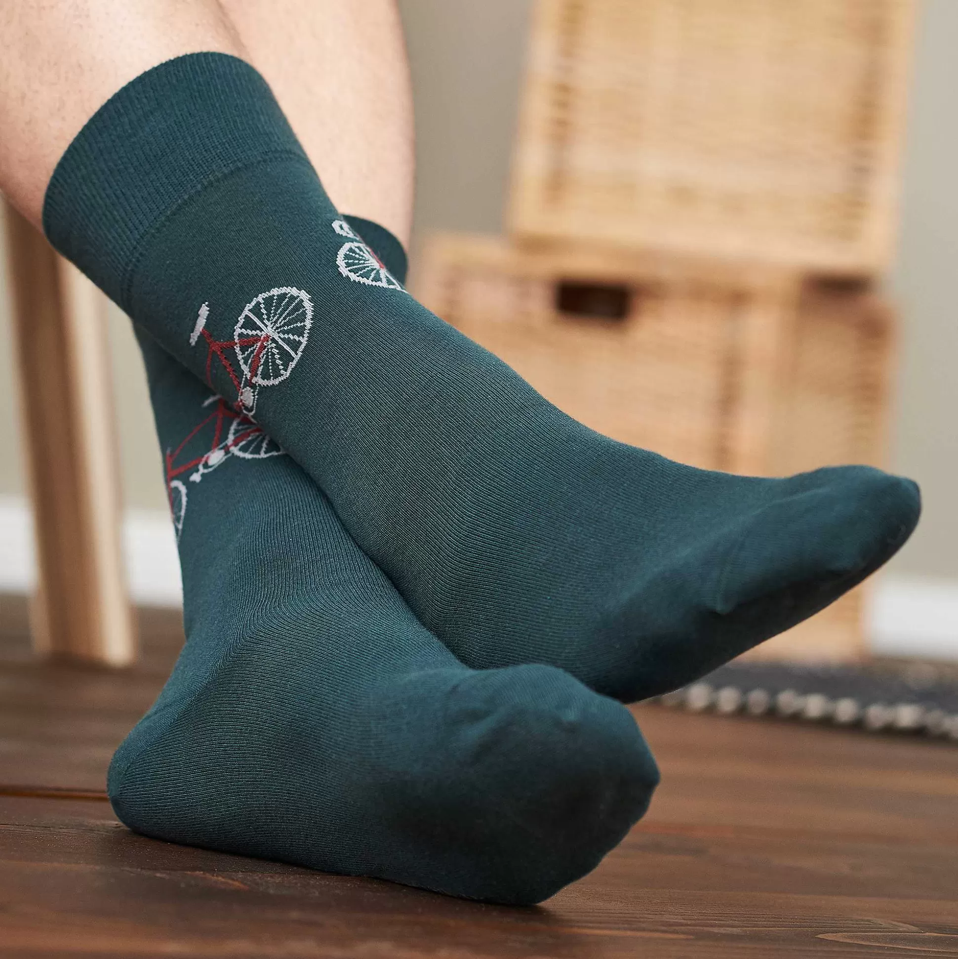 LIVING CRAFTS Falk – Socken, 2Er-Pack Dunkler Wald/Steingrau-Melange Online