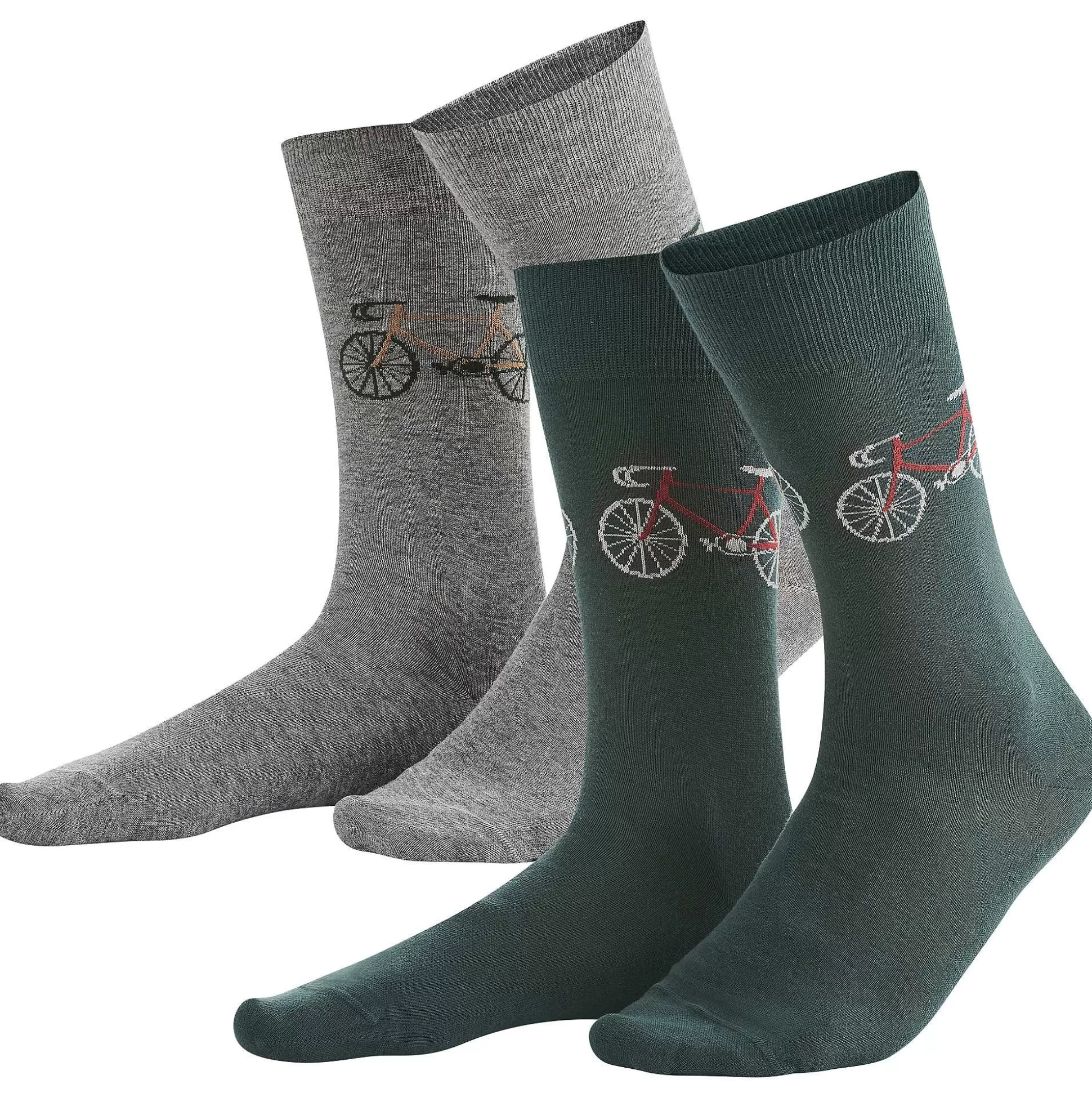 LIVING CRAFTS Falk – Socken, 2Er-Pack Dunkler Wald/Steingrau-Melange Online