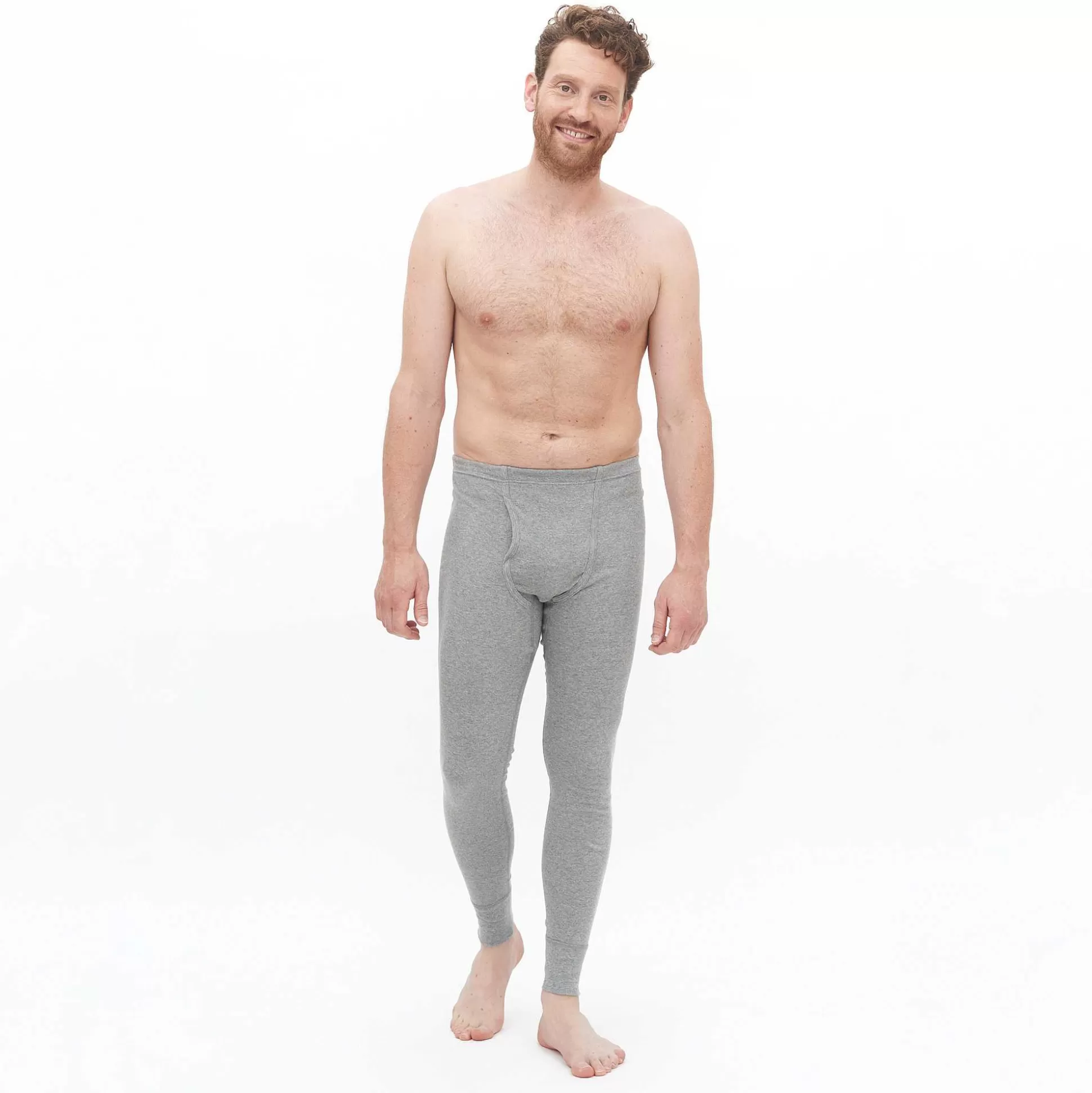 LIVING CRAFTS Jonathan – Long Johns Graue Melange Best