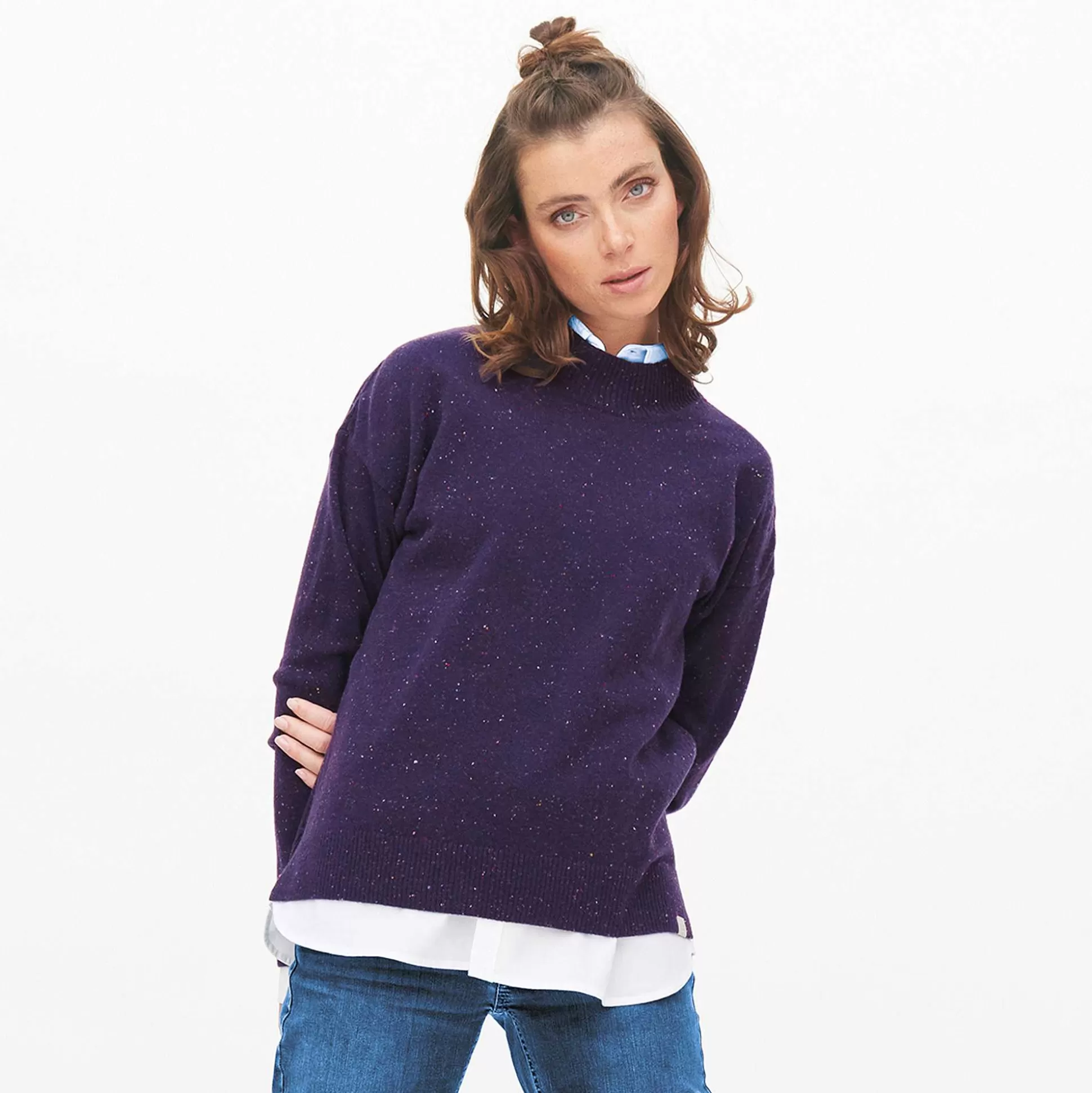 LIVING CRAFTS Laina - Pullover Pflaume Hot