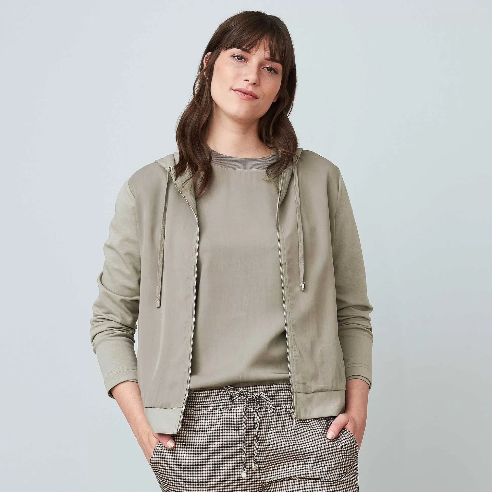 LIVING CRAFTS Lorena - Kapuzenjacke Taupe Online