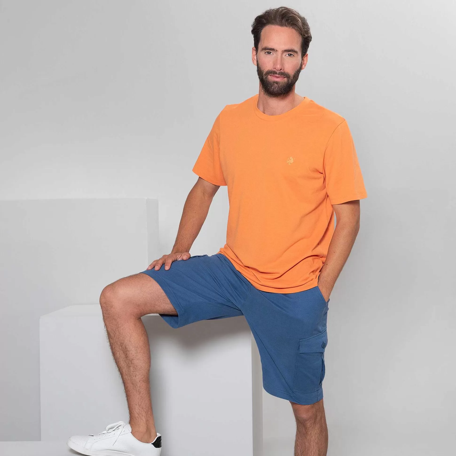 LIVING CRAFTS Manuel - Cargo-Bermudas Mondlichtblau Online