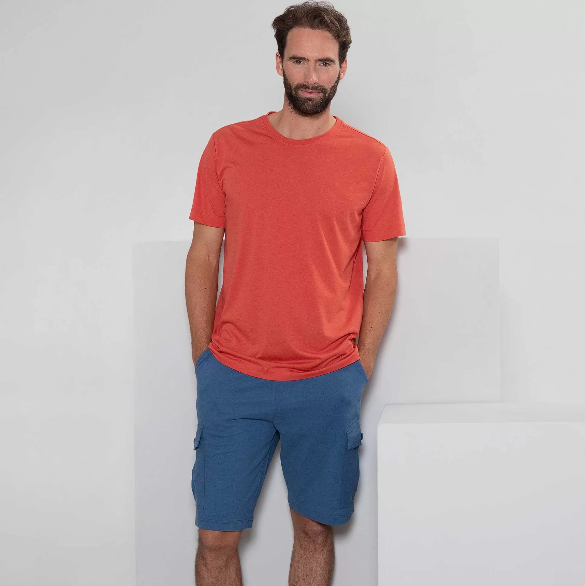 LIVING CRAFTS Manuel - Cargo-Bermudas Mondlichtblau Online