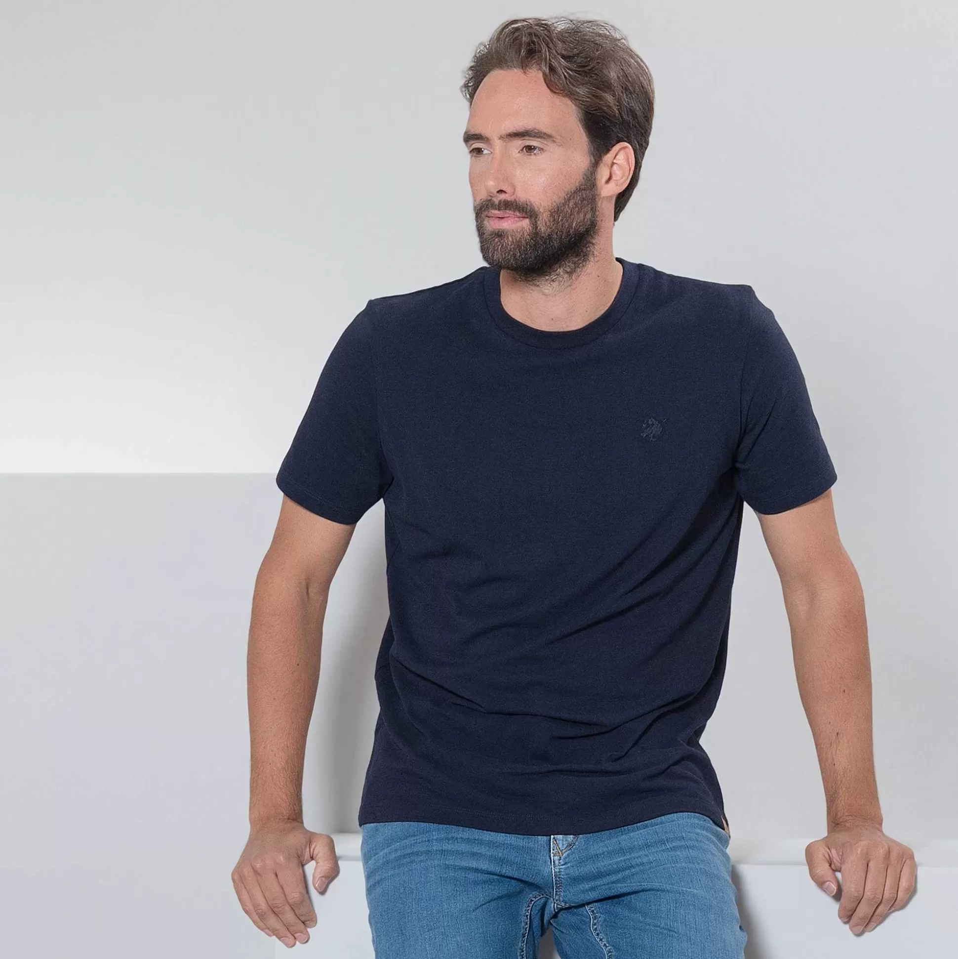 LIVING CRAFTS Marcus - Pique-T-Shirt Tintenblau Flash Sale