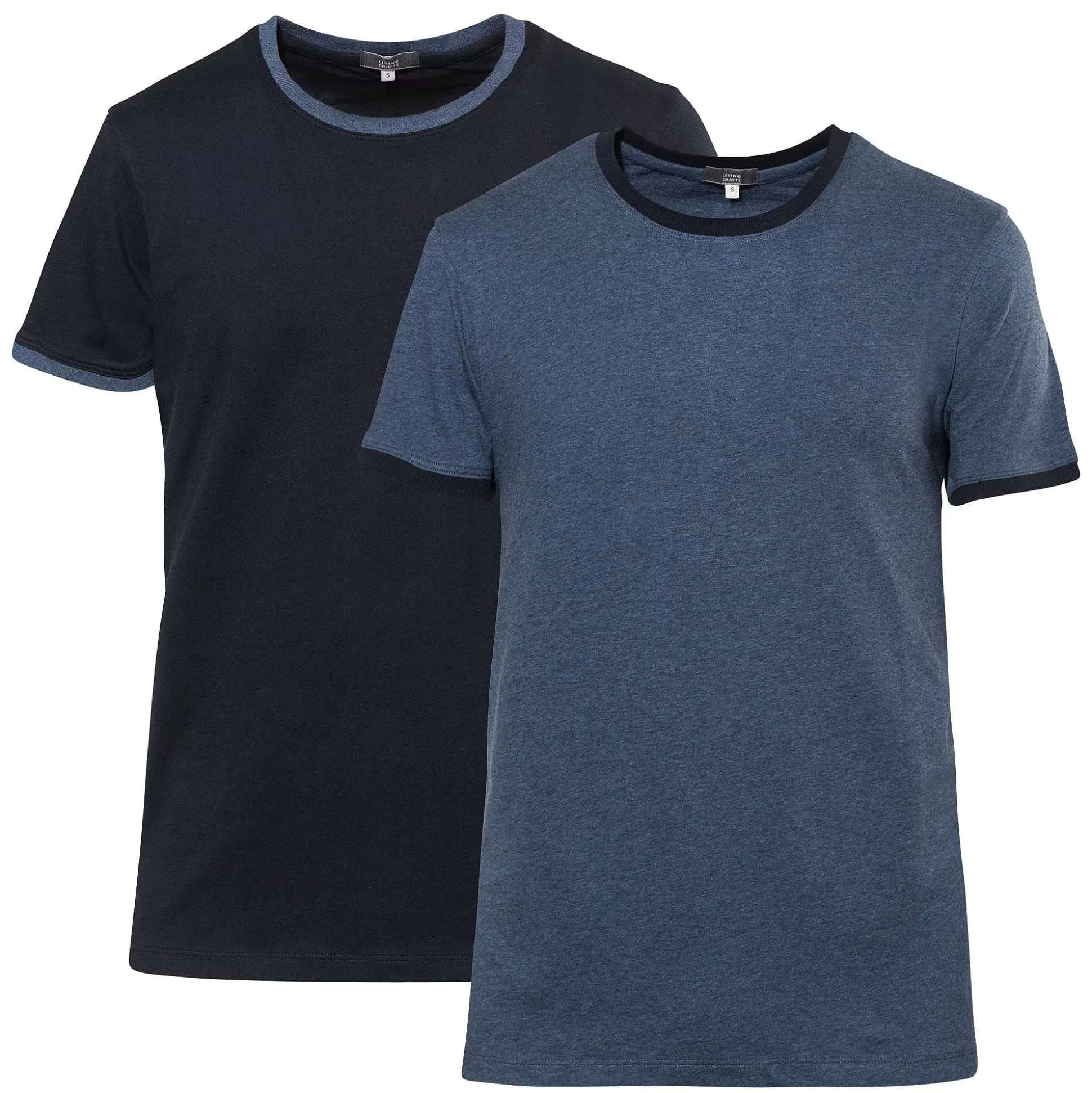 LIVING CRAFTS Michael – T-Shirt, 2Er-Pack Tintenblau Best