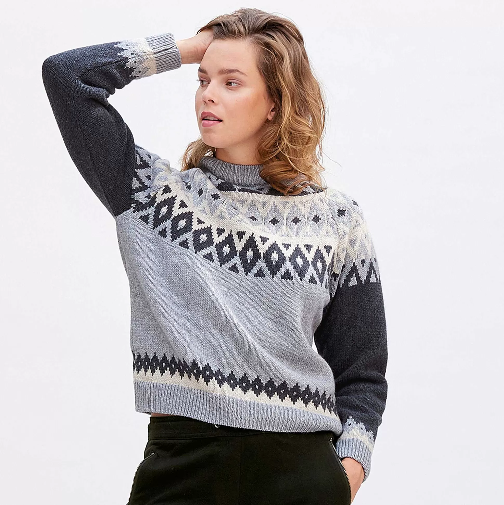 LIVING CRAFTS Naomi - Pullover Nordisches Muster Store