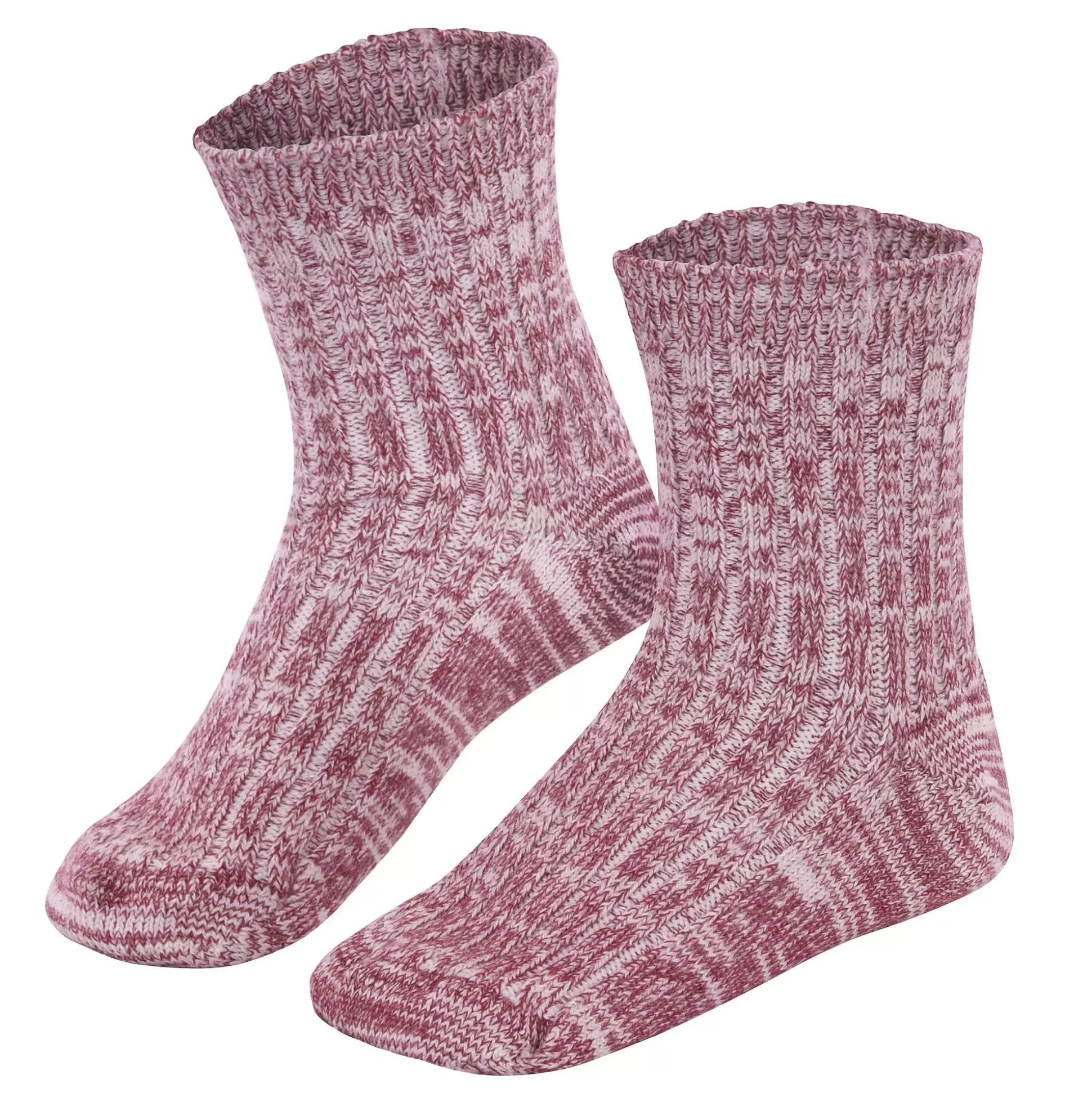 LIVING CRAFTS - Norwegische Socken Fur Kinder Bordeaux Mouline Outlet