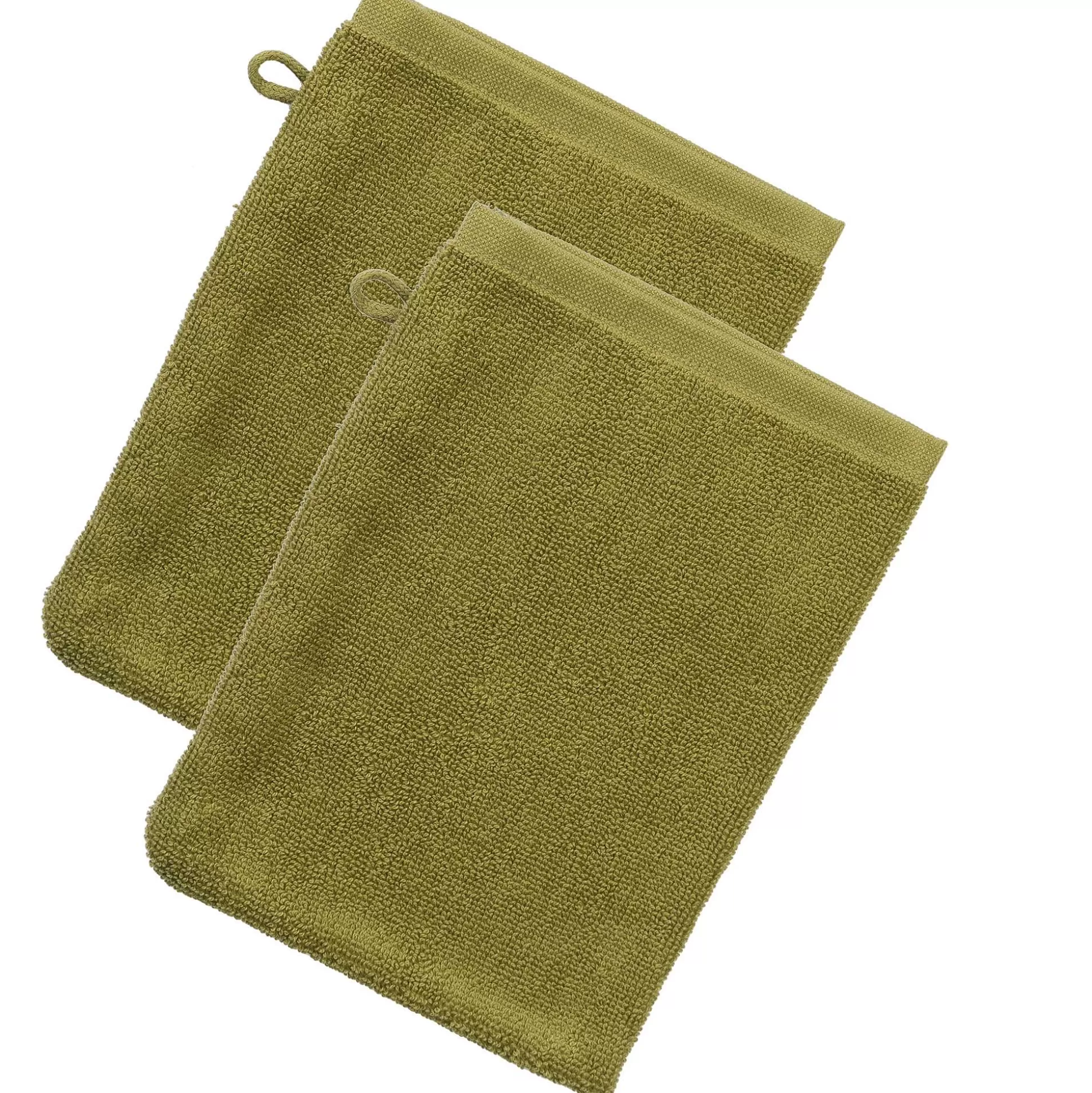 LIVING CRAFTS Orlando - Waschhandschuh, 2Er-Pack Khaki Best