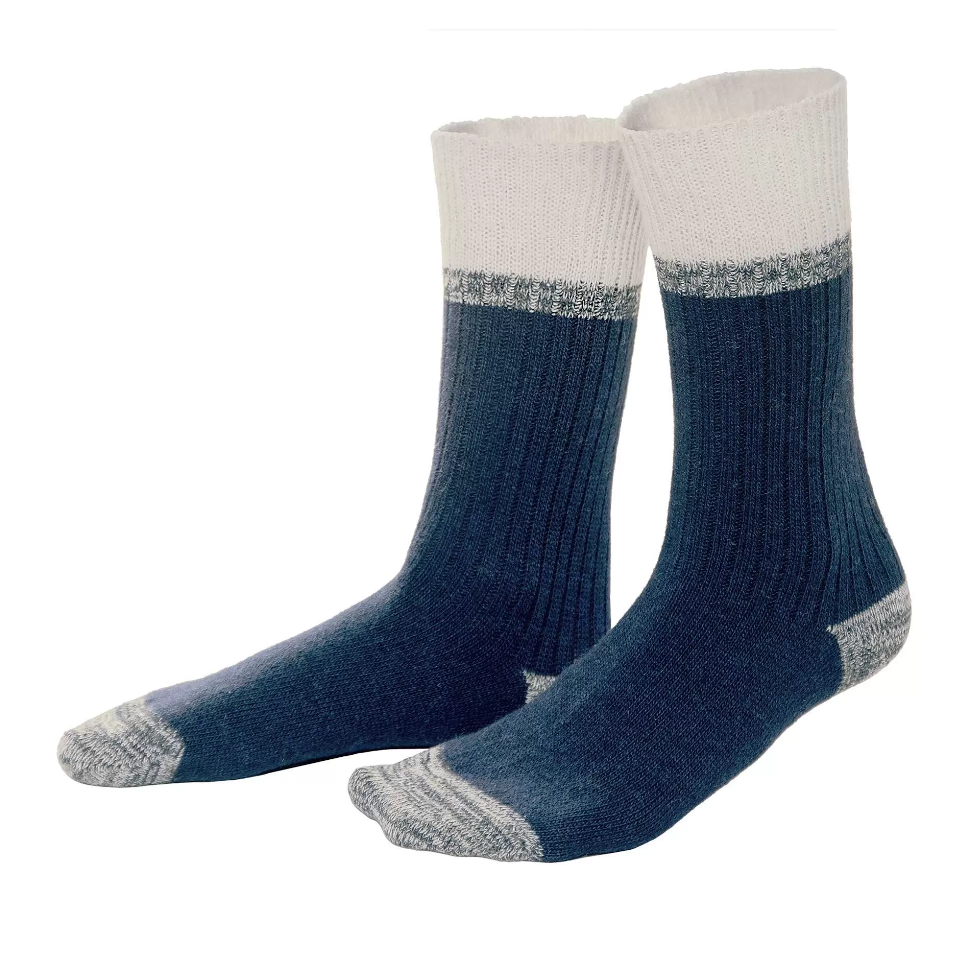 LIVING CRAFTS Patrice - Socken Tintenblau/Natur Flash Sale