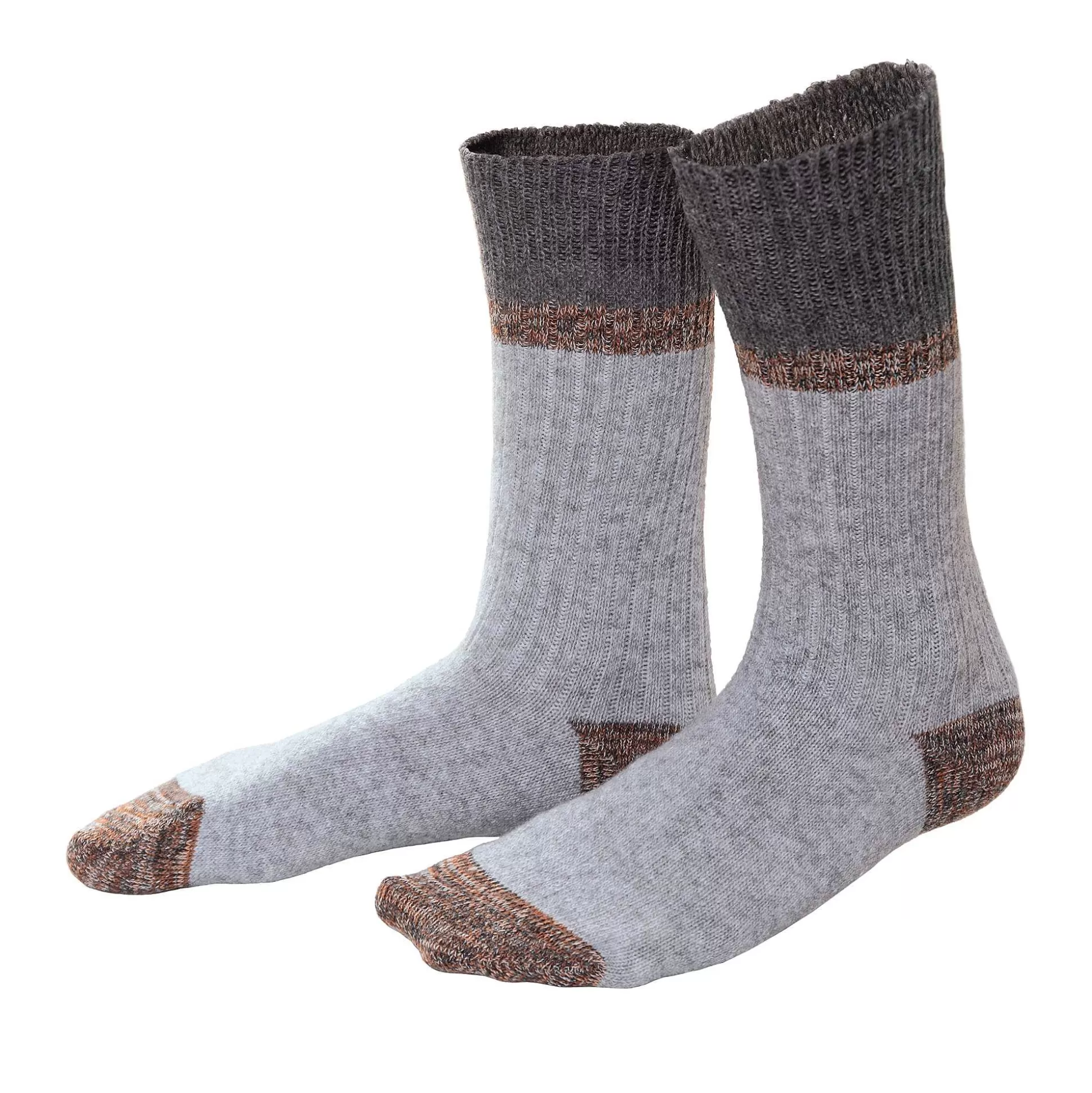 LIVING CRAFTS Patrice - Socken Steingrau/Anthra Melange Discount