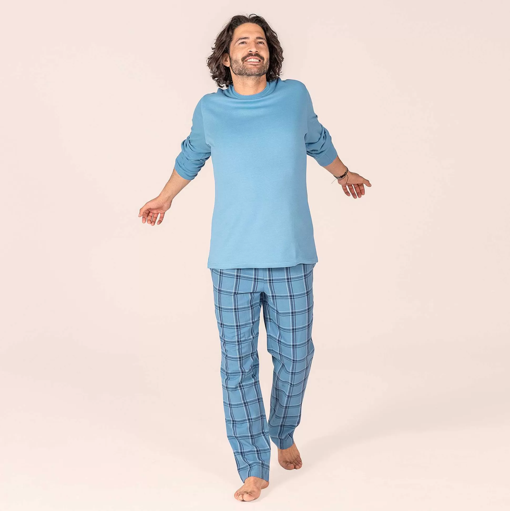 LIVING CRAFTS Pekka - Pyjamas Blauer Schattencheck Best